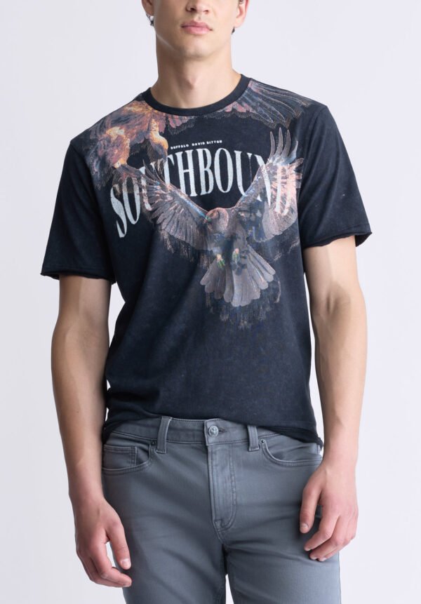 Tizro Men's Short-Sleeve Graphic T-Shirt. Black - BM24476
