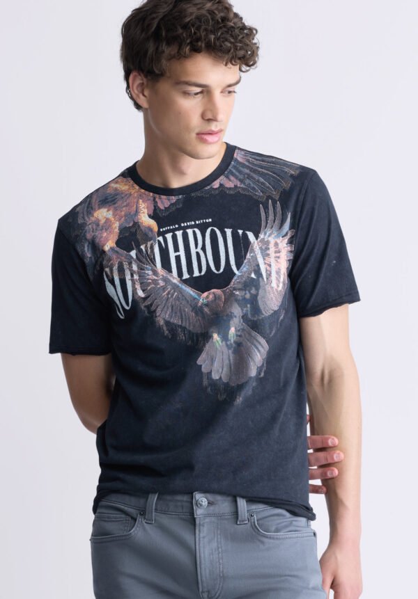 Tizro Men's Short-Sleeve Graphic T-Shirt. Black - BM24476