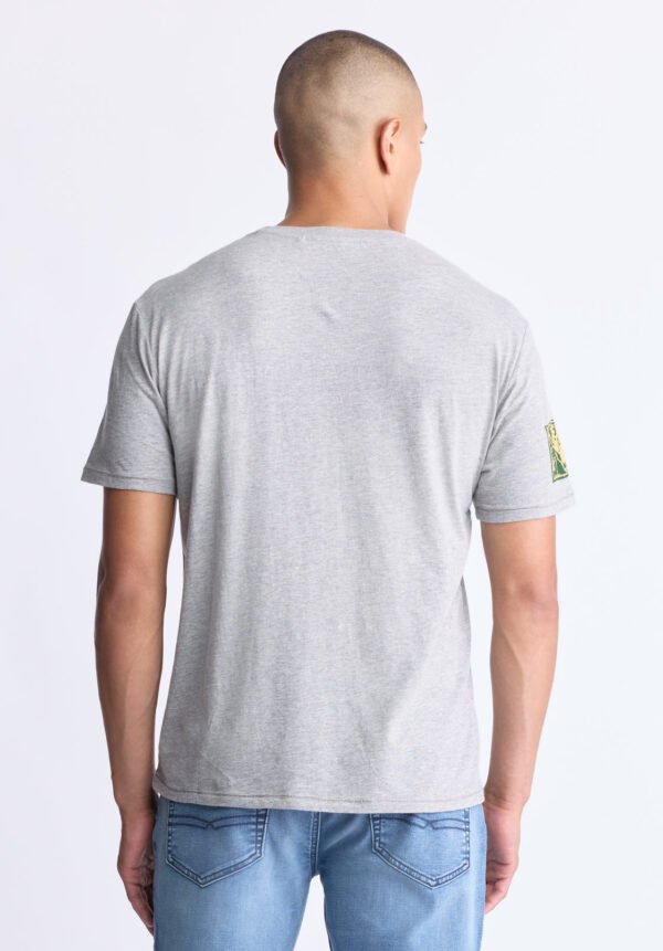 Tasher Men's Graphic Patch T-Shirt. Heather grey - BM24509