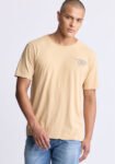 Tivis Men's Distressed Buffalo Graphic T-Shirt with Back Print. Curry - BM24510