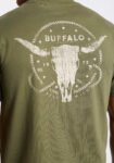 Toftlund Men's Graphic T-Shirt with Bull Skull Print. Fern  - BM24635