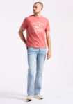 Trokes Men's Graphic T-Shirt with Motors Print. Mineral Red - BM24638