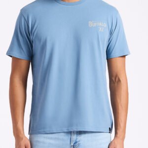 Tuffalo Men's Graphic T-Shirt with Buffalo Print. Coronet Blue - BM24644