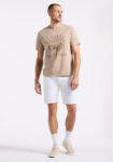 Tison Men's Graphic T-Shirt with Buffalo Print. Tuffet Beige - BM24645