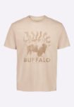 Tison Men's Graphic T-Shirt with Buffalo Print. Tuffet Beige - BM24645