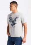 Teagle Men's Graphic T-Shirt with Eagle Print. Heather Grey - BM24647