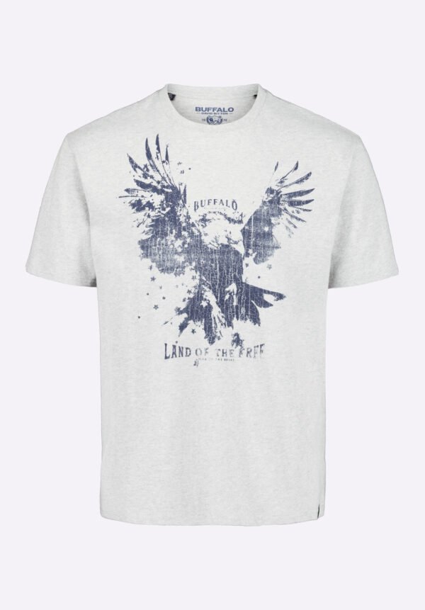 Teagle Men's Graphic T-Shirt with Eagle Print. Heather Grey - BM24647